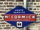Magnifique Plaque émaillée Mc Cormick De collection International 80 x 60 Cm