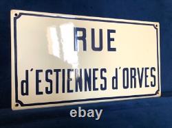 Magnifique plaque de rue émaillée Paris années 50-60 ex état rare