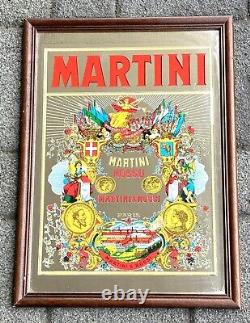 Martini&rossi 1970's Miroir Publicitaire 43x32
