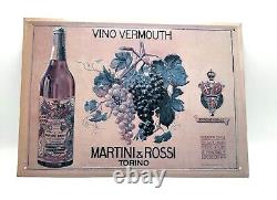 Martini&rossi Enseigne Pubblicitariavino Vermouth En Étain 34x24cm