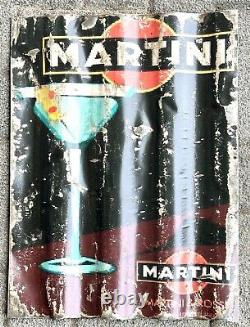 Martini&rossi Enseigne Publicité En Étain 45X31