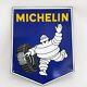 Michelin Bonhomme Bibendum Logo Plaque en Email Émaille Bouclier 37x45 CM