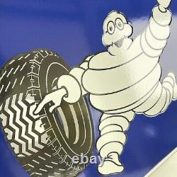 Michelin Bonhomme Bibendum Logo Plaque en Email Émaille Bouclier 37x45 CM