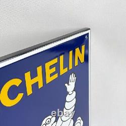 Michelin Bonhomme Bibendum Logo Plaque en Email Émaille Bouclier 37x45 CM