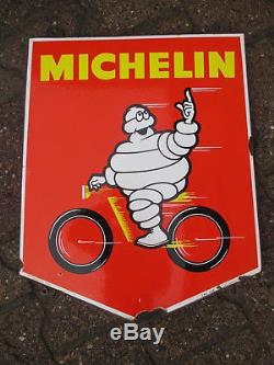 Michelin Vélo rare plaque émaillée
