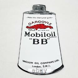Mobiloil BB GARGOYLE Plaque Email Publicitaire 40x15 cm