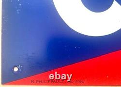 N°4 Tôle publicitaire plaque CINZANO enseigne de BAR années 50 NO émaillée