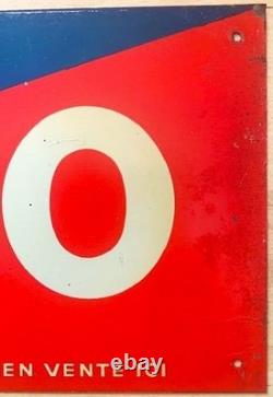 N°4 Tôle publicitaire plaque CINZANO enseigne de BAR années 50 NO émaillée