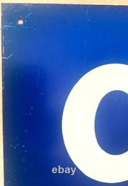 N°4 Tôle publicitaire plaque CINZANO enseigne de BAR années 50 NO émaillée