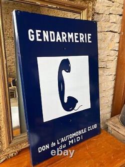 Objet de Métier plaque émaillée Gendarmerie Don Automobile Club du Midi 1971