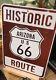 PANNEAU ROUTE 66 HISTORIC ARIZONA road sign USA