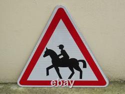 PANNEAU ROUTIER ATTENTION CHEVAL écurie centre équestre hyppique horse riding