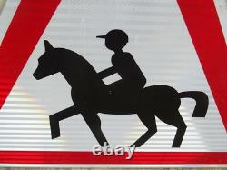 PANNEAU ROUTIER ATTENTION CHEVAL écurie centre équestre hyppique horse riding