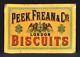 PEEK FREAN BISCUIT From London / Very Early Tin Sign 1880 / Tôle Lithographiée