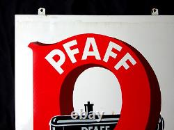 PFAFF Grande Plaque émaillée ancienne Machine à coudre Beau Graphisme Très Déco