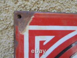 PLAQUE EMAILLEE ANCIENNE HUILES RENAULT ANNEES 30 / AUTOMOBILIA 30th