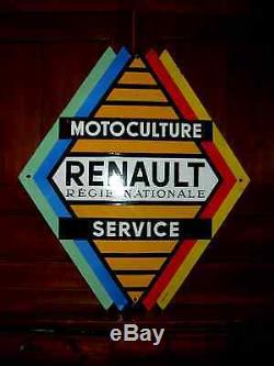 Plaque Emaillee Ancienne Renault