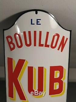 PLAQUE EMAILLEE Bouillon KUB dite Chapeau de gendarme H 50 cm Larg 16.5 cm