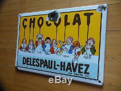Plaque Emaillee Chocolat Delespaul Havez (eas)