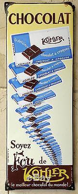 Plaque Emaillee Chocolat Kohler