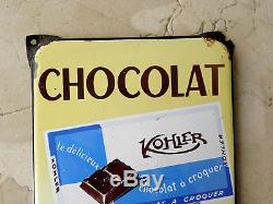 Plaque Emaillee Chocolat Kohler