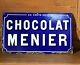 PLAQUE EMAILLEE CHOCOLAT MENIER ANCIENNE, signée Japy Freres
