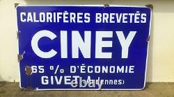 PLAQUE EMAILLEE CINEY GIVET ARDENNES 65x97CM