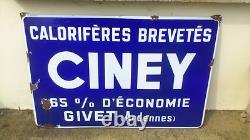 PLAQUE EMAILLEE CINEY GIVET ARDENNES 65x97CM