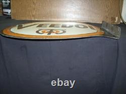 PLAQUE EMAILLEE EN POTENCE HUILE VEEDOL bidon oil can pompe essence gas pump