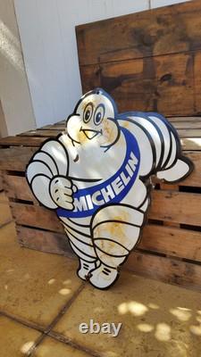 PLAQUE ÉMAILLÉE MICHELIN BIBENDUM grand Modèle Motor enamel Sign Emailschild