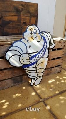 PLAQUE ÉMAILLÉE MICHELIN BIBENDUM grand Modèle Motor enamel Sign Emailschild