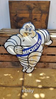PLAQUE ÉMAILLÉE MICHELIN BIBENDUM grand Modèle Motor enamel Sign Emailschild