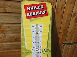 PLAQUE EMAILLEE THERMOMETRE RENAULT SPORT GRAND MODELE 97 X 30 CM