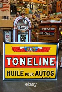 PLAQUE EMAILLEE TONELINE huile pour autos enamel sign emaischild