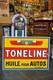 PLAQUE EMAILLEE TONELINE huile pour autos enamel sign emaischild