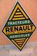 Plaque Emaillee Tracteur Renault