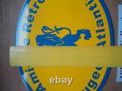 PLAQUE EMAILLEE émaillée PEUGEOT AMICALE RéTRO ATLANTIQUE ovale automobile