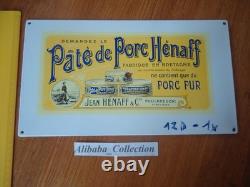 PLAQUE EMAILLée PATé DE PORC HENAFF FINISTERE 21 37,5 cm, poids 800 g