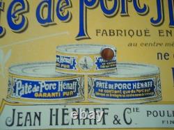 PLAQUE EMAILLée PATé DE PORC HENAFF FINISTERE 21 37,5 cm, poids 800 g