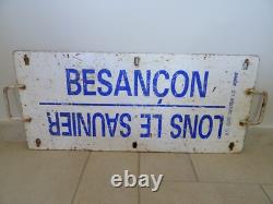 PLAQUE SNCF LYON STRASBOURG / BESANCON -LONS LE SAUNIER train gare wagon deco