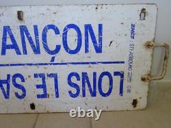 PLAQUE SNCF LYON STRASBOURG / BESANCON -LONS LE SAUNIER train gare wagon deco