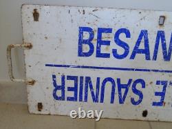 PLAQUE SNCF LYON STRASBOURG / BESANCON -LONS LE SAUNIER train gare wagon deco
