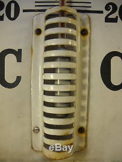 Plaque Tole Emaillee Publicitaire Castrol Ancienne 74,4 CM Thermometre Garage