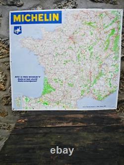 PLAQUE en TOLE PUBLICITAIRE Ancienne MICHELIN X 1965 no émaillée pirelli dunlop