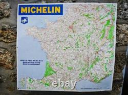 PLAQUE en TOLE PUBLICITAIRE Ancienne MICHELIN X 1965 no émaillée pirelli dunlop