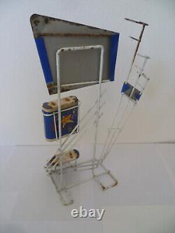 PRESENTOIR PUBLICITAIRE LA PILE LECLANCHE H 32 cm L 20 cm en tole années 50-60