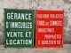 Paire de Plaques Émaillées de métier Immobilier