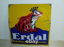 Panneau Émail Panneau Original Erdal Pâte À Chaussures Haricot! Rare
