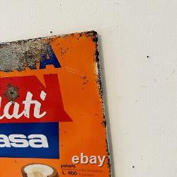 Panneau Publicité Prix Liste Gâteau Glacée Vintage Alemagna Maison Ans 50