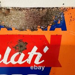 Panneau Publicité Prix Liste Gâteau Glacée Vintage Alemagna Maison Ans 50